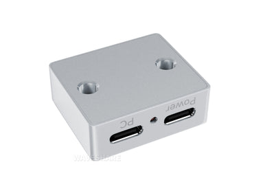 Type-C Power And Signal Splitter, Supports 5V DC Independent Power Supply, 3 × Type-C Female Ports, CNC Aluminum Alloy Case, With Indicator