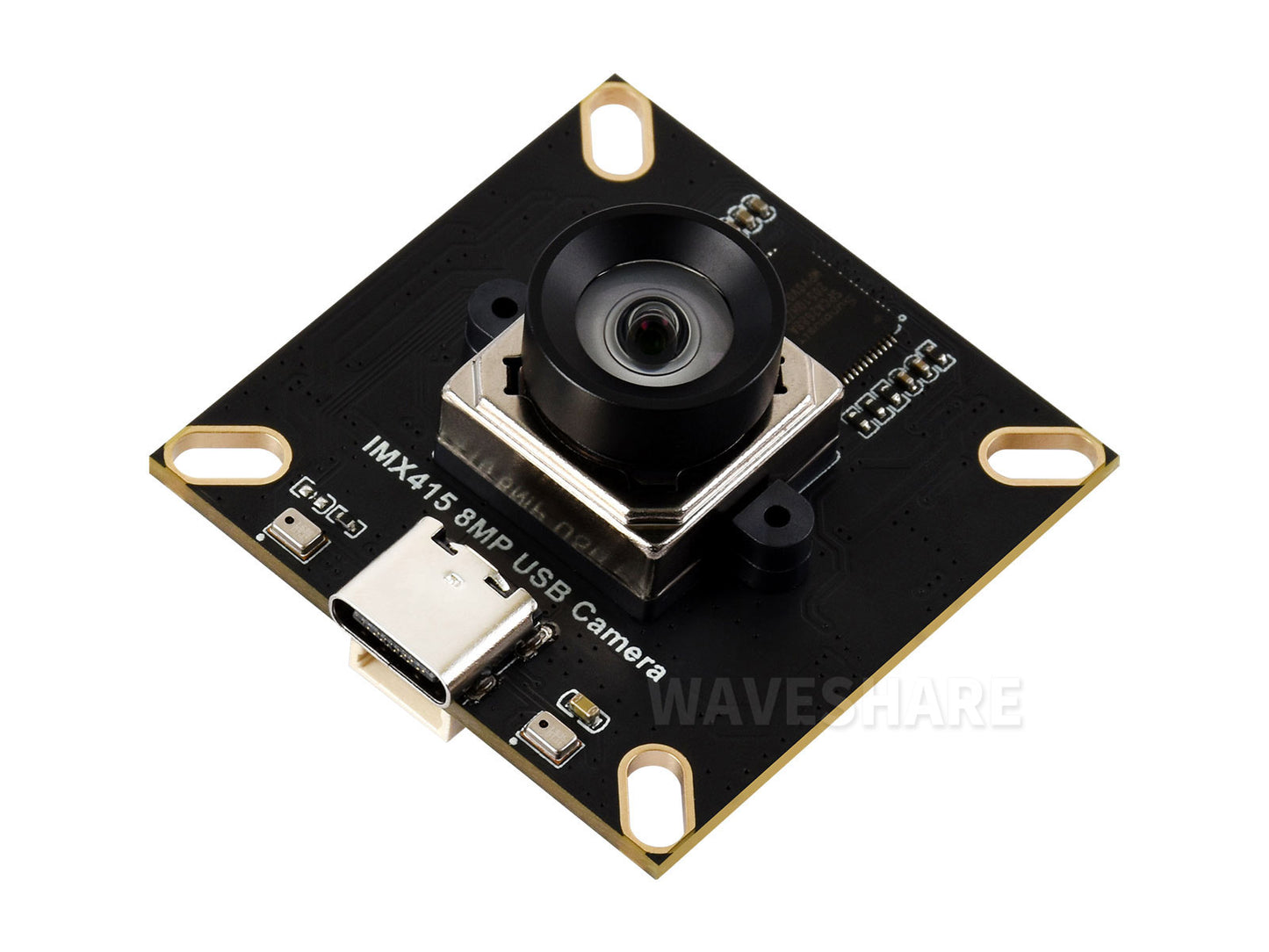 IMX415 8MP High-resolution USB Camera Module, IMX415 Sensor Chip, USB2.0 Port, Onboard Dual Microphones, Distortion-free