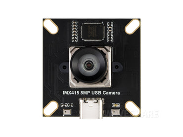 IMX415 8MP High-resolution USB Camera Module, IMX415 Sensor Chip, USB2.0 Port, Onboard Dual Microphones, Distortion-free