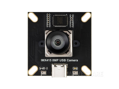 IMX415 8MP High-resolution USB Camera Module, IMX415 Sensor Chip, USB2.0 Port, Onboard Dual Microphones, Distortion-free