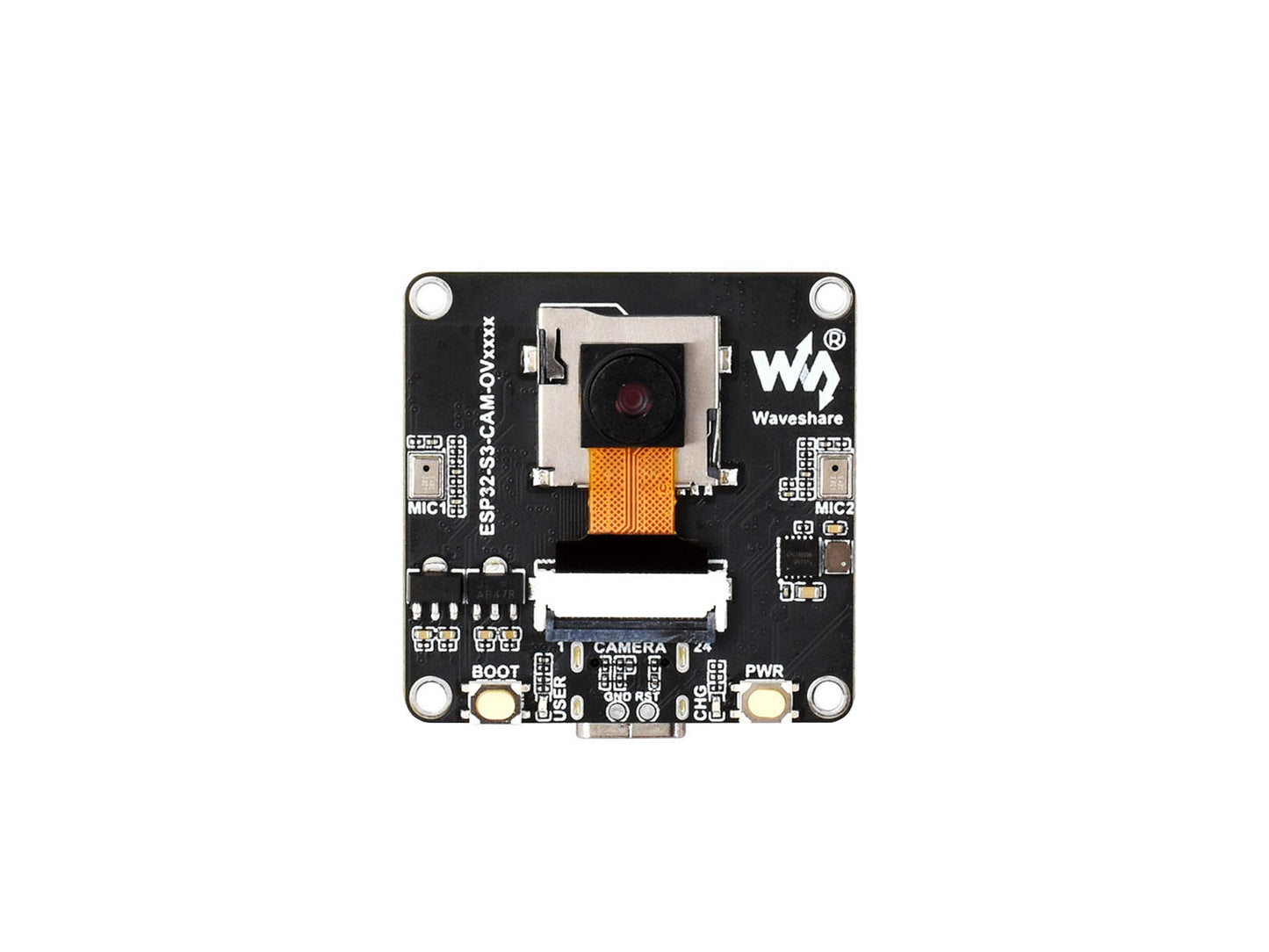 ESP32-S3 AIoT Camera Development Board, Integrated Audio Input And Output Module, Supports Connecting External Display, Image Capture & Recognition And AI Speech Interaction Support
