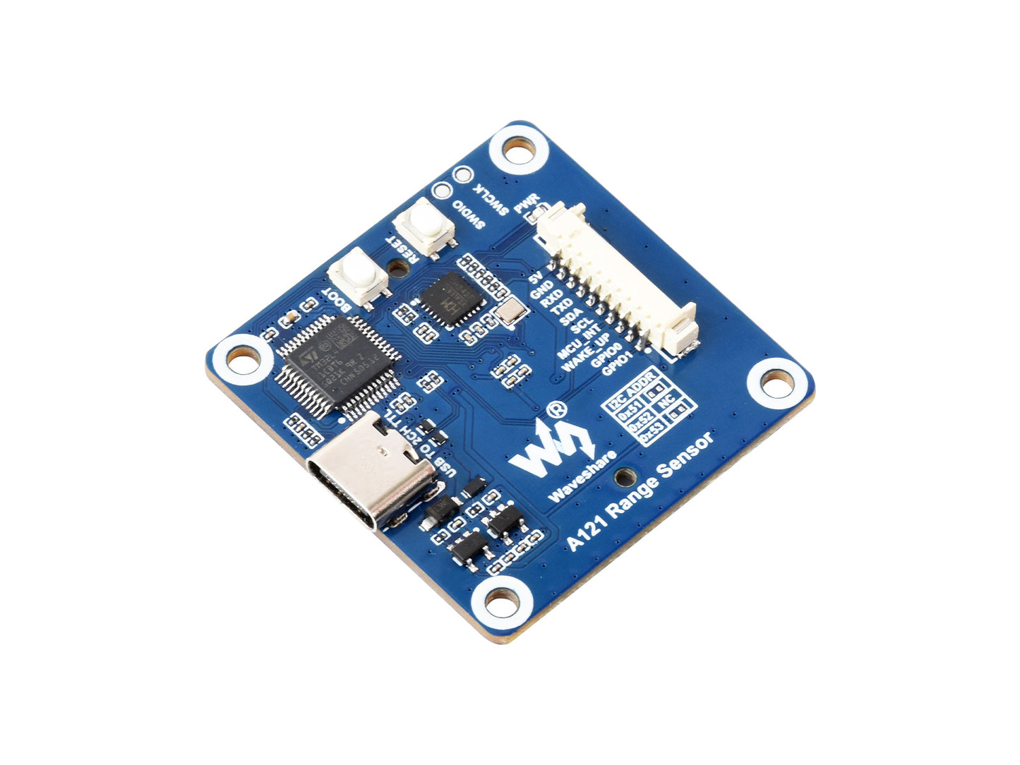 A121 60GHz mmWave radar Micro-Motion Detection module, based On Acconeer A121 Pulsed Coherent Radar (PCR) Sensor, supports high-precision distance measurements