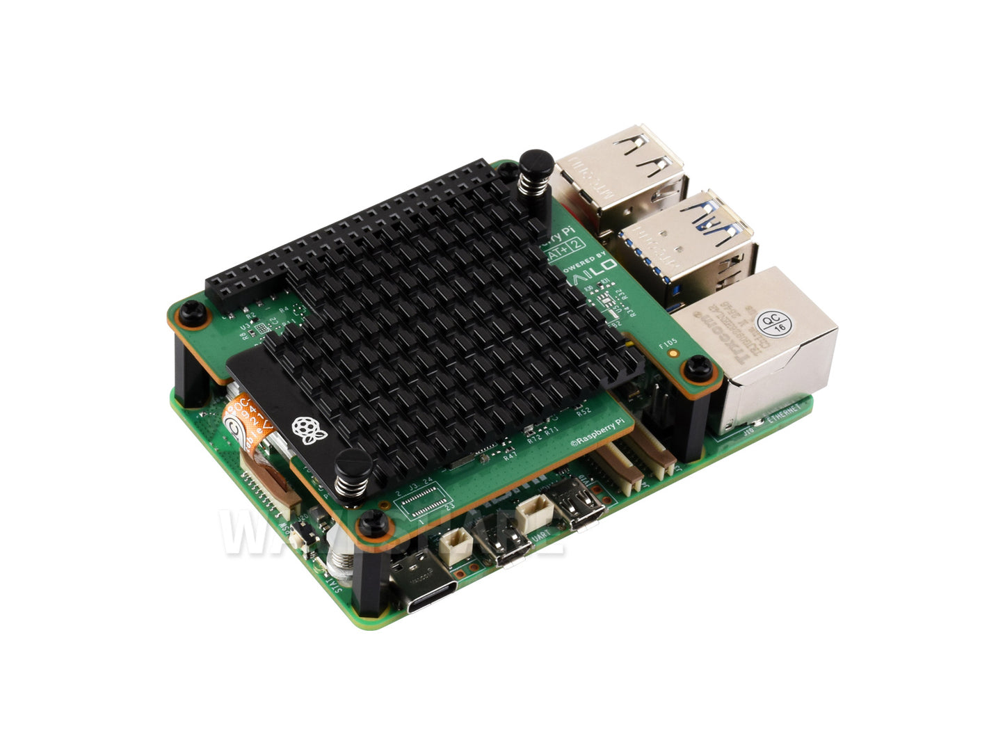 Official Raspberry Pi AI HAT+ 2, Built-in Hailo-10H AI Accelerator And 8GB Onboard RAM, Comes With Heatsink