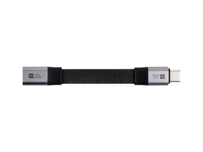 USB4 V2.0 Full-featured Type-C Short Extension Cable, 80Gbps Data Transfer, Supports 90° Bending, Flexible TPE Jacket, 8K At 60Hz HD Video Transmission