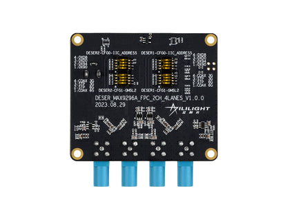4-Ch GMSL Camera Adapter Board, Equipped With MAX9296 Deserializer, High-Speed And Low-Latency Serial Transmission, Compatible With Raspberry Pi 5