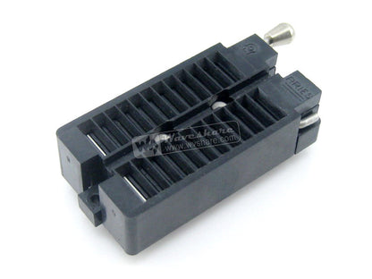DIP 24 Pin ZIF Socket (ARIES Black), Test & Burn-in Socket