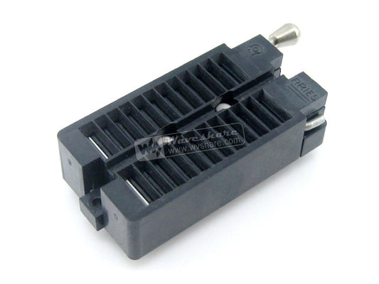 DIP 24 Pin ZIF Socket (ARIES Black), Test & Burn-in Socket
