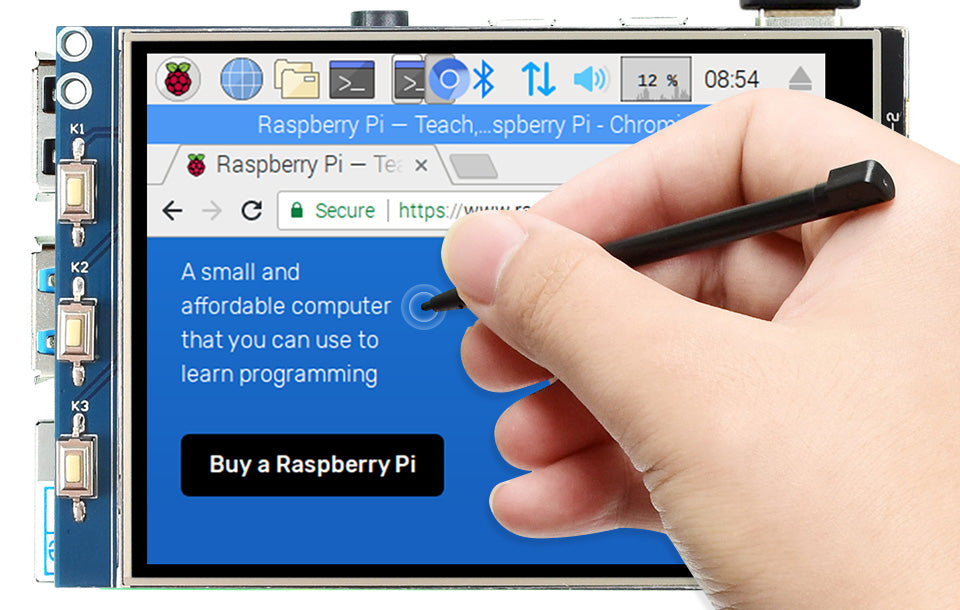 3.2inch Resistive Touch Display (B) for Raspberry Pi, 320×240, SPI